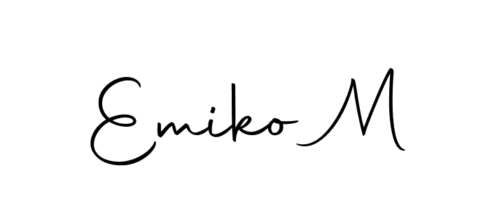 Make a beautiful signature design for name Emiko M. Use this online signature maker to create a handwritten signature for free. Emiko M signature style 10 images and pictures png
