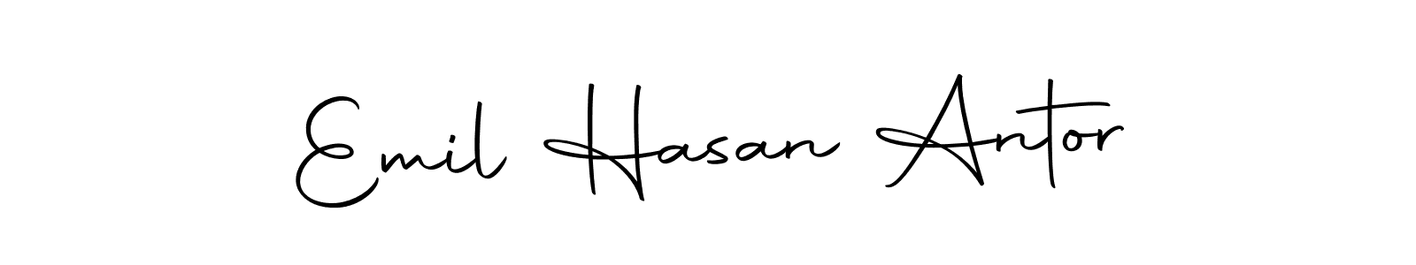 if you are searching for the best signature style for your name Emil Hasan Antor. so please give up your signature search. here we have designed multiple signature styles  using Autography-DOLnW. Emil Hasan Antor signature style 10 images and pictures png