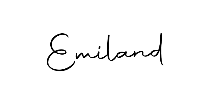 The best way (Autography-DOLnW) to make a short signature is to pick only two or three words in your name. The name Emiland include a total of six letters. For converting this name. Emiland signature style 10 images and pictures png