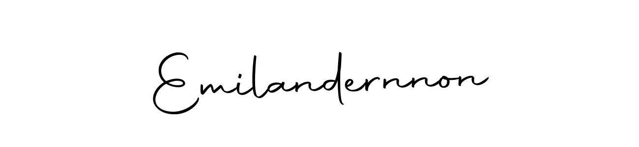 Make a beautiful signature design for name Emilandernnon. With this signature (Autography-DOLnW) style, you can create a handwritten signature for free. Emilandernnon signature style 10 images and pictures png