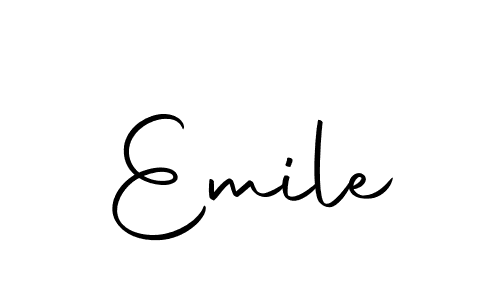 Create a beautiful signature design for name Emile. With this signature (Autography-DOLnW) fonts, you can make a handwritten signature for free. Emile signature style 10 images and pictures png