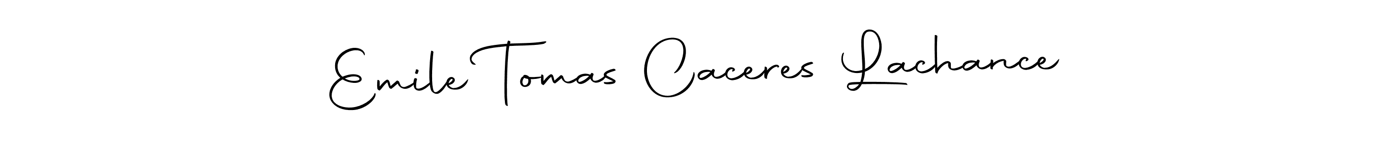 Use a signature maker to create a handwritten signature online. With this signature software, you can design (Autography-DOLnW) your own signature for name Emile Tomas Caceres Lachance. Emile Tomas Caceres Lachance signature style 10 images and pictures png