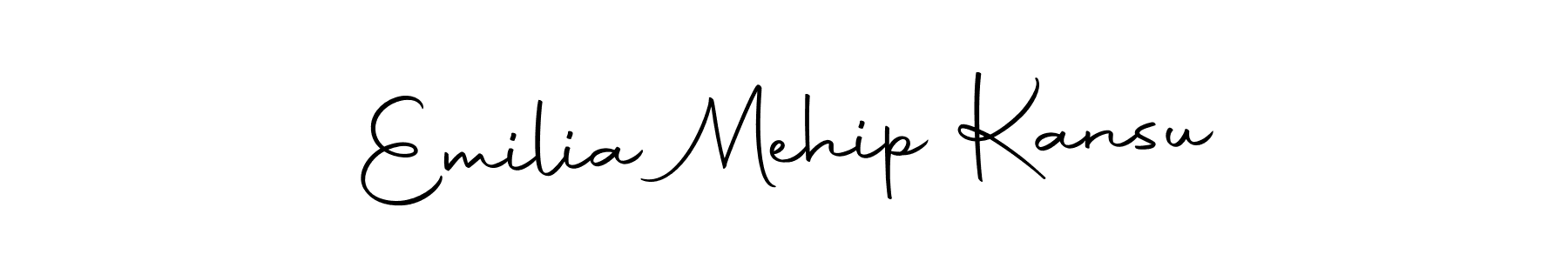 How to make Emilia Mehip Kansu signature? Autography-DOLnW is a professional autograph style. Create handwritten signature for Emilia Mehip Kansu name. Emilia Mehip Kansu signature style 10 images and pictures png
