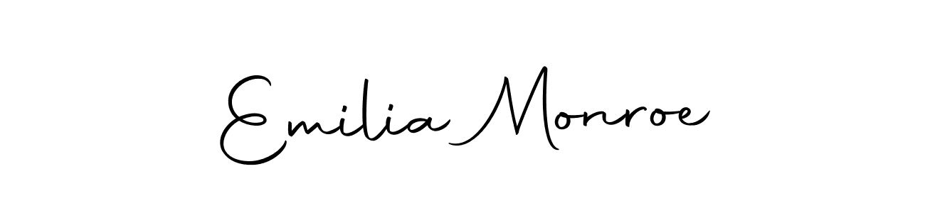 Make a beautiful signature design for name Emilia Monroe. With this signature (Autography-DOLnW) style, you can create a handwritten signature for free. Emilia Monroe signature style 10 images and pictures png