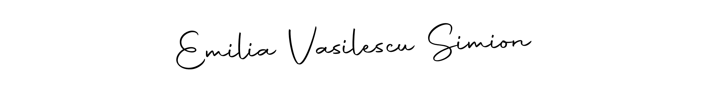 Create a beautiful signature design for name Emilia Vasilescu Simion. With this signature (Autography-DOLnW) fonts, you can make a handwritten signature for free. Emilia Vasilescu Simion signature style 10 images and pictures png