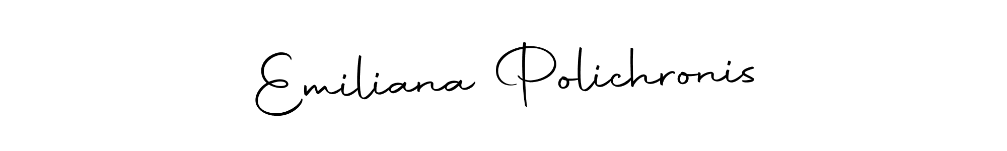 Similarly Autography-DOLnW is the best handwritten signature design. Signature creator online .You can use it as an online autograph creator for name Emiliana Polichronis. Emiliana Polichronis signature style 10 images and pictures png