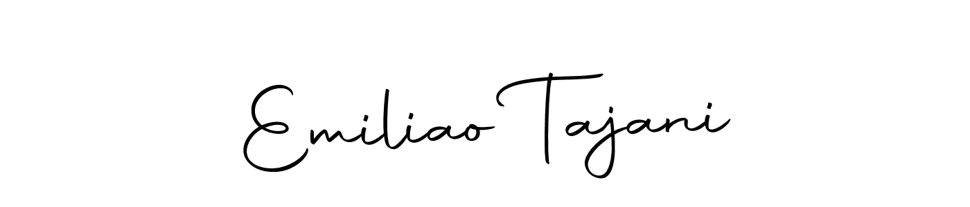 How to make Emiliao Tajani name signature. Use Autography-DOLnW style for creating short signs online. This is the latest handwritten sign. Emiliao Tajani signature style 10 images and pictures png