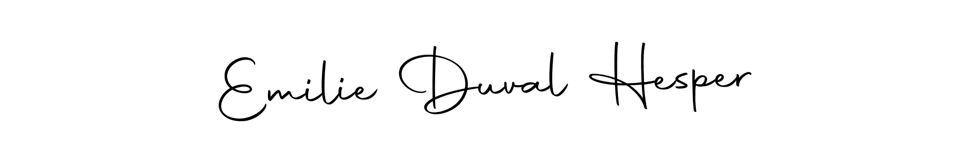 How to make Emilie Duval Hesper signature? Autography-DOLnW is a professional autograph style. Create handwritten signature for Emilie Duval Hesper name. Emilie Duval Hesper signature style 10 images and pictures png