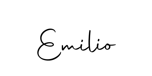 Use a signature maker to create a handwritten signature online. With this signature software, you can design (Autography-DOLnW) your own signature for name Emilio. Emilio signature style 10 images and pictures png