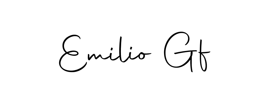 This is the best signature style for the Emilio Gf name. Also you like these signature font (Autography-DOLnW). Mix name signature. Emilio Gf signature style 10 images and pictures png