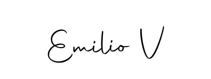 Similarly Autography-DOLnW is the best handwritten signature design. Signature creator online .You can use it as an online autograph creator for name Emilio V. Emilio V signature style 10 images and pictures png