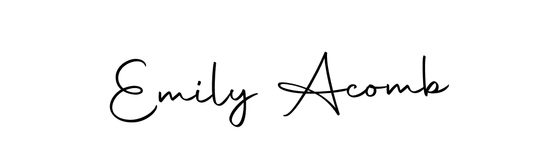 Make a beautiful signature design for name Emily Acomb. With this signature (Autography-DOLnW) style, you can create a handwritten signature for free. Emily Acomb signature style 10 images and pictures png