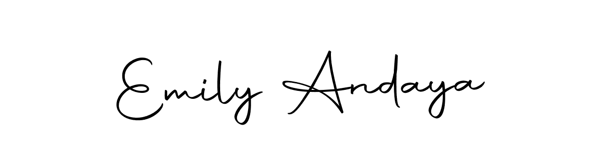 How to make Emily Andaya name signature. Use Autography-DOLnW style for creating short signs online. This is the latest handwritten sign. Emily Andaya signature style 10 images and pictures png