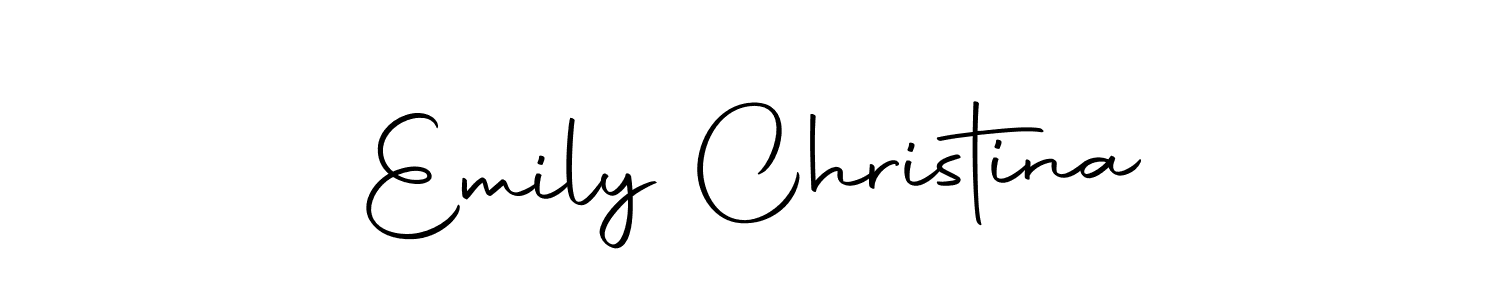 if you are searching for the best signature style for your name Emily Christina. so please give up your signature search. here we have designed multiple signature styles  using Autography-DOLnW. Emily Christina signature style 10 images and pictures png