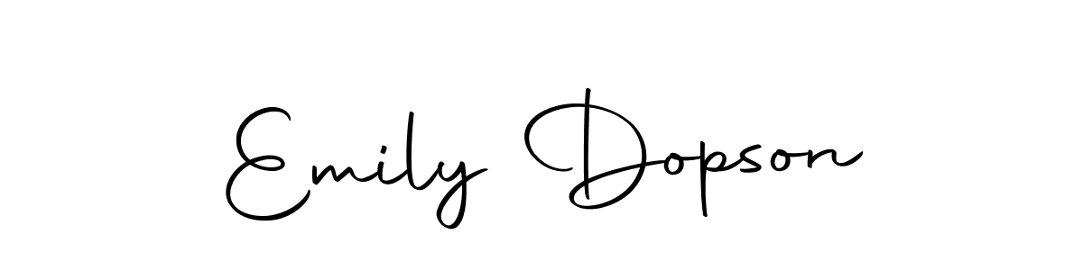 Make a beautiful signature design for name Emily Dopson. Use this online signature maker to create a handwritten signature for free. Emily Dopson signature style 10 images and pictures png