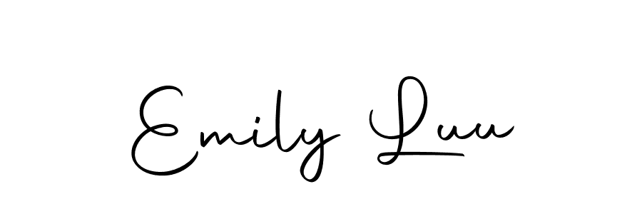 Here are the top 10 professional signature styles for the name Emily Luu. These are the best autograph styles you can use for your name. Emily Luu signature style 10 images and pictures png