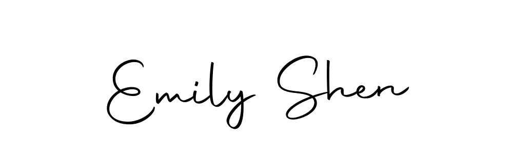 How to make Emily Shen name signature. Use Autography-DOLnW style for creating short signs online. This is the latest handwritten sign. Emily Shen signature style 10 images and pictures png