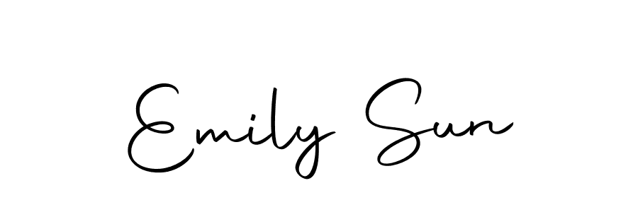 Create a beautiful signature design for name Emily Sun. With this signature (Autography-DOLnW) fonts, you can make a handwritten signature for free. Emily Sun signature style 10 images and pictures png