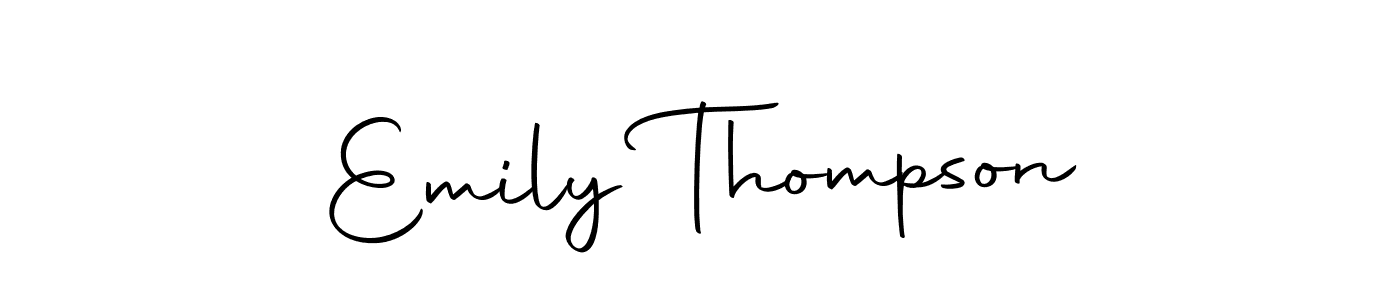 How to make Emily Thompson name signature. Use Autography-DOLnW style for creating short signs online. This is the latest handwritten sign. Emily Thompson signature style 10 images and pictures png