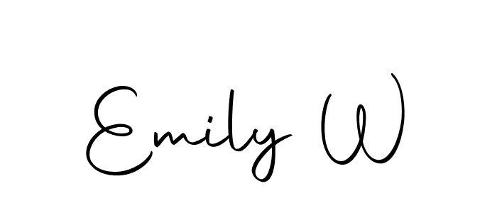 Similarly Autography-DOLnW is the best handwritten signature design. Signature creator online .You can use it as an online autograph creator for name Emily W. Emily W signature style 10 images and pictures png