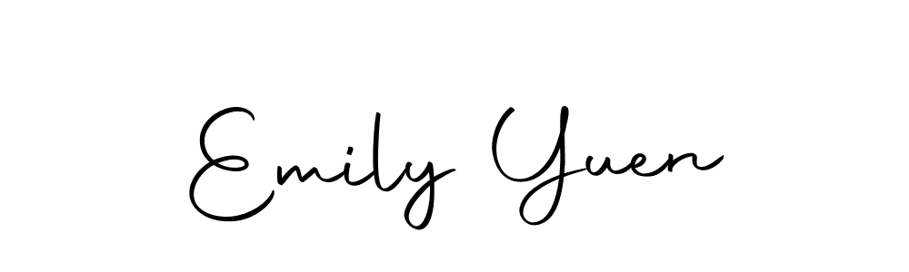 How to make Emily Yuen name signature. Use Autography-DOLnW style for creating short signs online. This is the latest handwritten sign. Emily Yuen signature style 10 images and pictures png