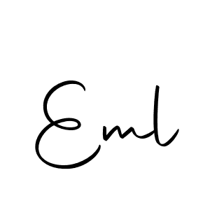 Create a beautiful signature design for name Eml. With this signature (Autography-DOLnW) fonts, you can make a handwritten signature for free. Eml signature style 10 images and pictures png