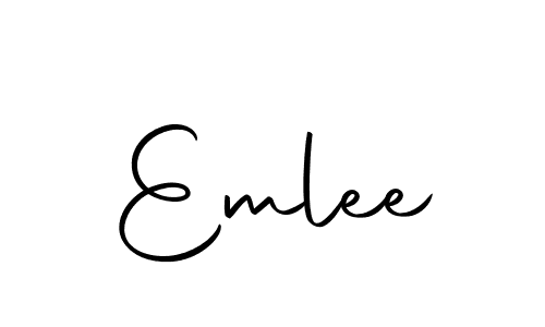 Make a beautiful signature design for name Emlee. With this signature (Autography-DOLnW) style, you can create a handwritten signature for free. Emlee signature style 10 images and pictures png