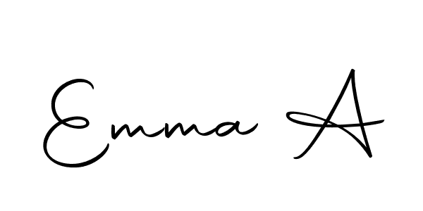 You should practise on your own different ways (Autography-DOLnW) to write your name (Emma A) in signature. don't let someone else do it for you. Emma A signature style 10 images and pictures png