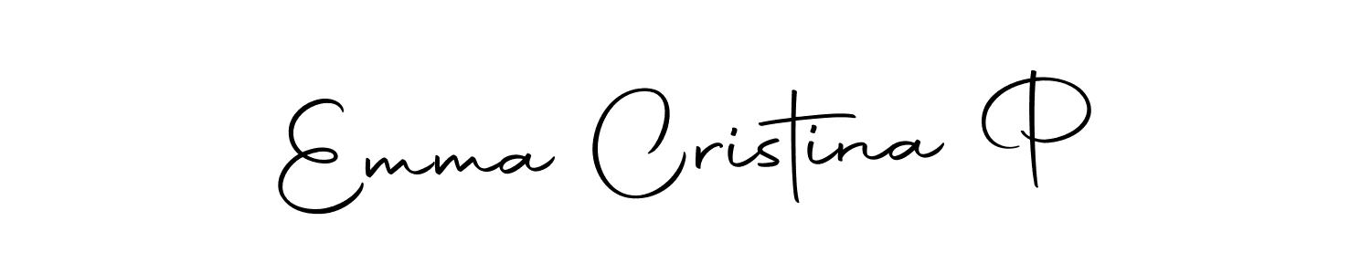 You can use this online signature creator to create a handwritten signature for the name Emma Cristina P. This is the best online autograph maker. Emma Cristina P signature style 10 images and pictures png