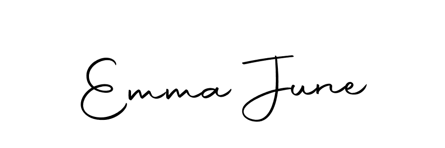 Design your own signature with our free online signature maker. With this signature software, you can create a handwritten (Autography-DOLnW) signature for name Emma June. Emma June signature style 10 images and pictures png