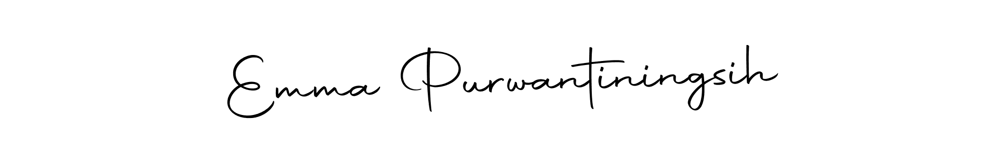 How to make Emma Purwantiningsih name signature. Use Autography-DOLnW style for creating short signs online. This is the latest handwritten sign. Emma Purwantiningsih signature style 10 images and pictures png
