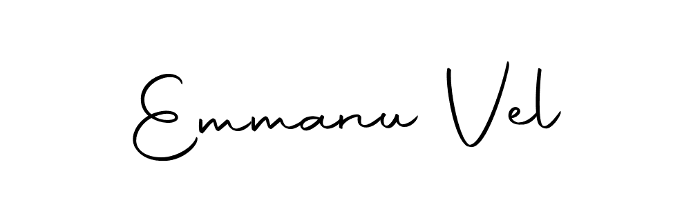 Emmanu Vel stylish signature style. Best Handwritten Sign (Autography-DOLnW) for my name. Handwritten Signature Collection Ideas for my name Emmanu Vel. Emmanu Vel signature style 10 images and pictures png