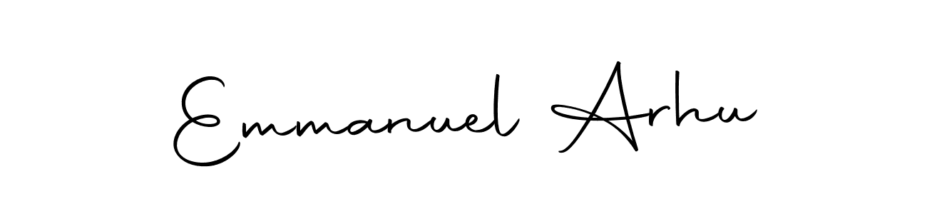 Design your own signature with our free online signature maker. With this signature software, you can create a handwritten (Autography-DOLnW) signature for name Emmanuel Arhu. Emmanuel Arhu signature style 10 images and pictures png