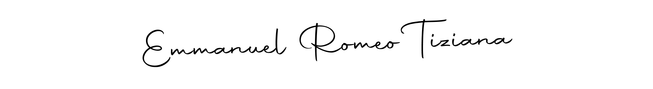 The best way (Autography-DOLnW) to make a short signature is to pick only two or three words in your name. The name Emmanuel Romeo Tiziana include a total of six letters. For converting this name. Emmanuel Romeo Tiziana signature style 10 images and pictures png