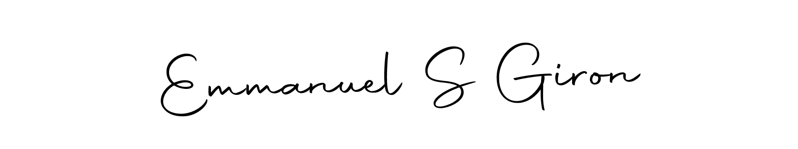Make a beautiful signature design for name Emmanuel S Giron. With this signature (Autography-DOLnW) style, you can create a handwritten signature for free. Emmanuel S Giron signature style 10 images and pictures png