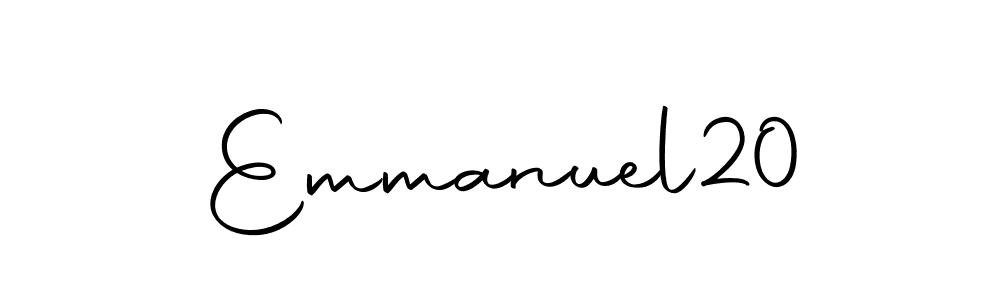 Design your own signature with our free online signature maker. With this signature software, you can create a handwritten (Autography-DOLnW) signature for name Emmanuel20. Emmanuel20 signature style 10 images and pictures png