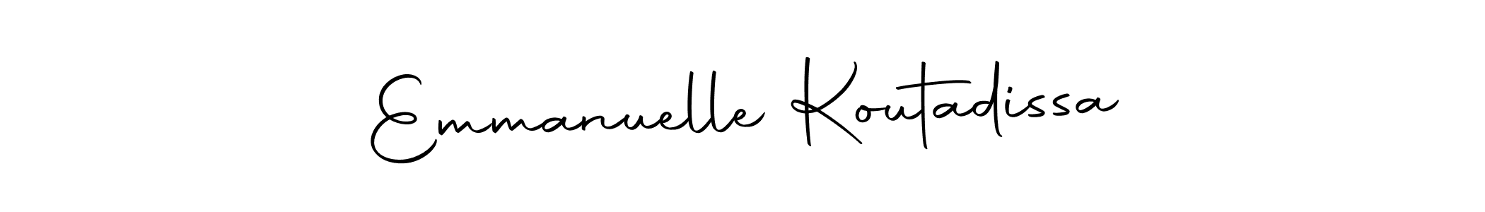Make a short Emmanuelle Koutadissa signature style. Manage your documents anywhere anytime using Autography-DOLnW. Create and add eSignatures, submit forms, share and send files easily. Emmanuelle Koutadissa signature style 10 images and pictures png