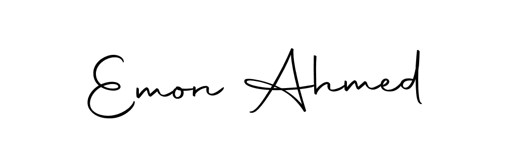 Design your own signature with our free online signature maker. With this signature software, you can create a handwritten (Autography-DOLnW) signature for name Emon Ahmed. Emon Ahmed signature style 10 images and pictures png