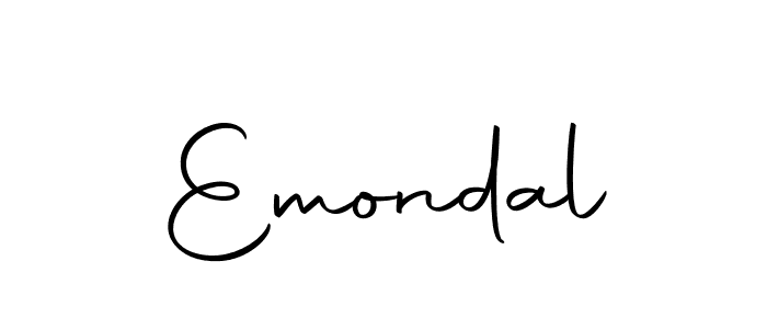 Use a signature maker to create a handwritten signature online. With this signature software, you can design (Autography-DOLnW) your own signature for name Emondal. Emondal signature style 10 images and pictures png