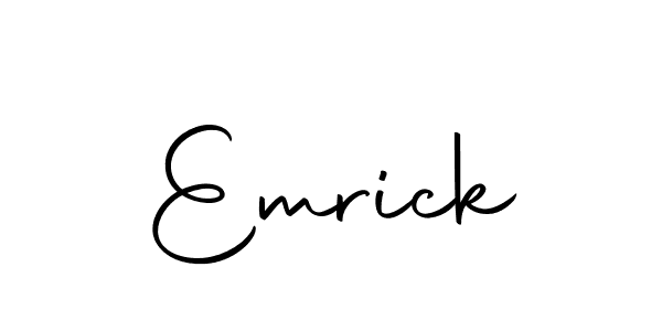 You should practise on your own different ways (Autography-DOLnW) to write your name (Emrick) in signature. don't let someone else do it for you. Emrick signature style 10 images and pictures png