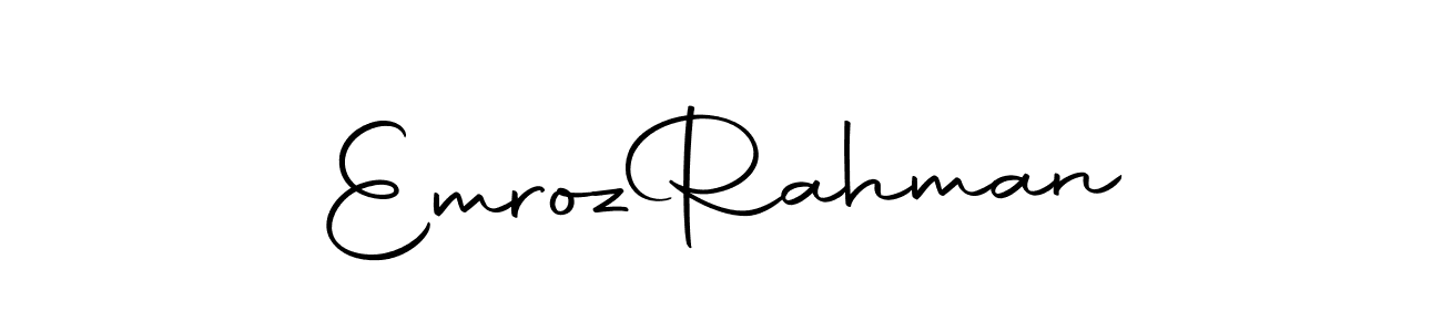 Design your own signature with our free online signature maker. With this signature software, you can create a handwritten (Autography-DOLnW) signature for name Emroz  Rahman. Emroz  Rahman signature style 10 images and pictures png