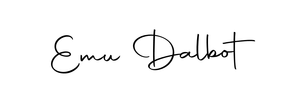 Create a beautiful signature design for name Emu Dalbot. With this signature (Autography-DOLnW) fonts, you can make a handwritten signature for free. Emu Dalbot signature style 10 images and pictures png