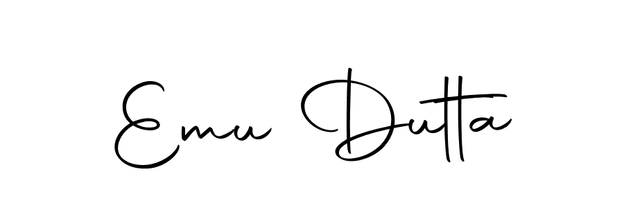 Make a beautiful signature design for name Emu Dutta. With this signature (Autography-DOLnW) style, you can create a handwritten signature for free. Emu Dutta signature style 10 images and pictures png