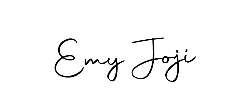 You should practise on your own different ways (Autography-DOLnW) to write your name (Emy Joji) in signature. don't let someone else do it for you. Emy Joji signature style 10 images and pictures png