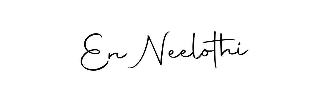You should practise on your own different ways (Autography-DOLnW) to write your name (En Neelothi) in signature. don't let someone else do it for you. En Neelothi signature style 10 images and pictures png