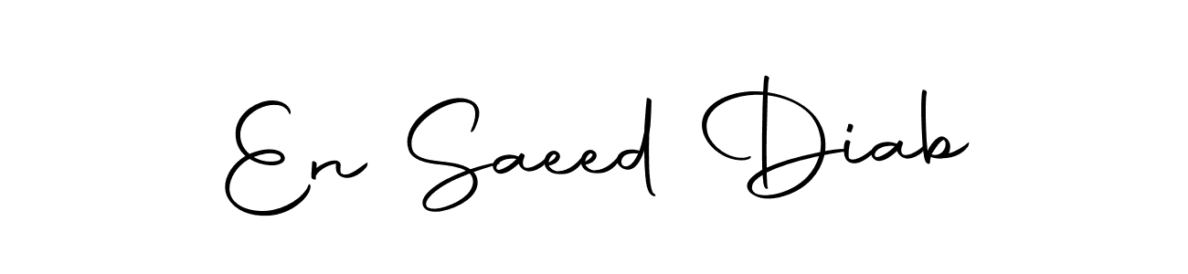 The best way (Autography-DOLnW) to make a short signature is to pick only two or three words in your name. The name En Saeed Diab include a total of six letters. For converting this name. En Saeed Diab signature style 10 images and pictures png