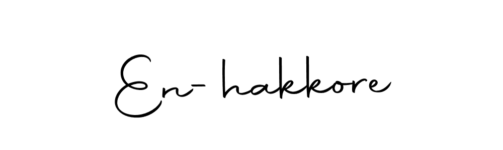 You should practise on your own different ways (Autography-DOLnW) to write your name (En-hakkore) in signature. don't let someone else do it for you. En-hakkore signature style 10 images and pictures png