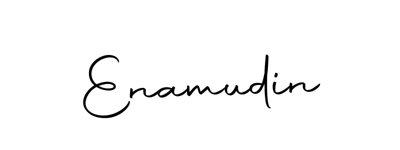 Use a signature maker to create a handwritten signature online. With this signature software, you can design (Autography-DOLnW) your own signature for name Enamudin. Enamudin signature style 10 images and pictures png