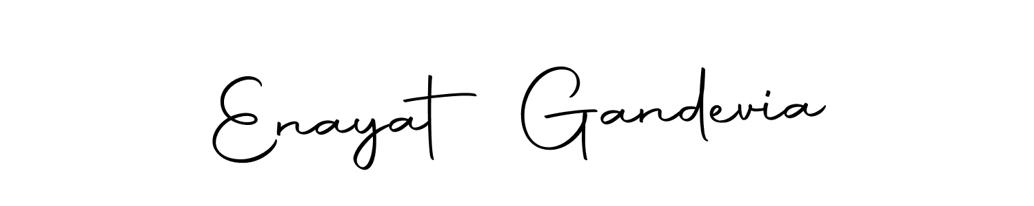 Design your own signature with our free online signature maker. With this signature software, you can create a handwritten (Autography-DOLnW) signature for name Enayat Gandevia. Enayat Gandevia signature style 10 images and pictures png