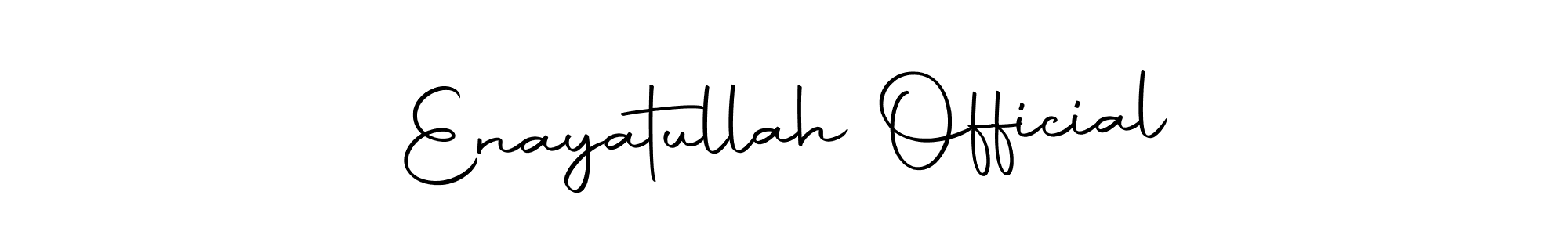 Create a beautiful signature design for name Enayatullah Official. With this signature (Autography-DOLnW) fonts, you can make a handwritten signature for free. Enayatullah Official signature style 10 images and pictures png